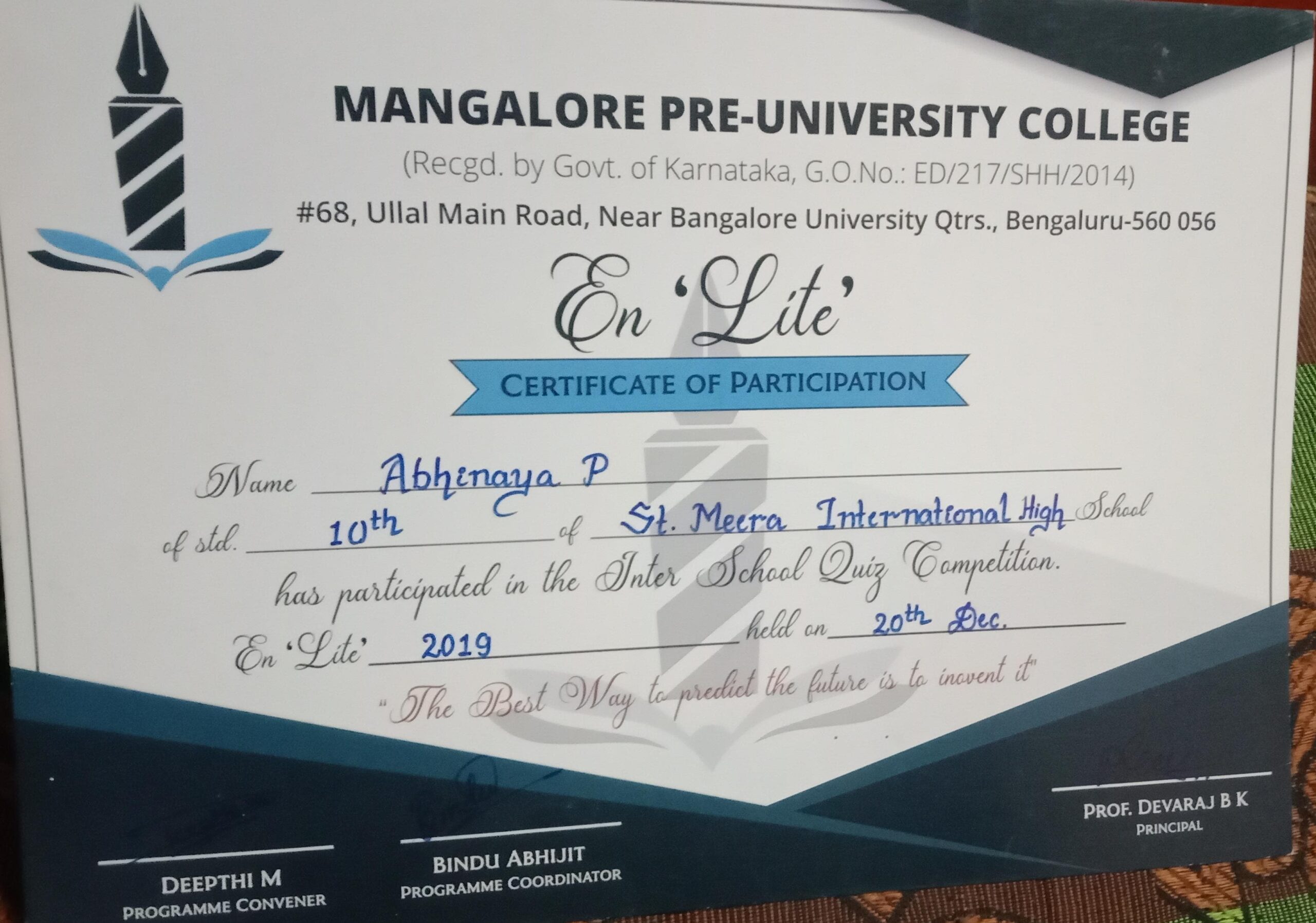 Certificate 1